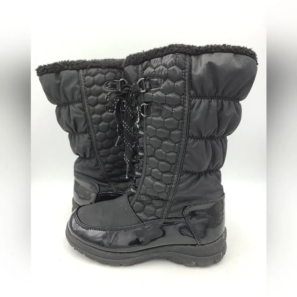 Totes Kelly boots Youth  girls 3 kids black outdoor snow school winter boots
